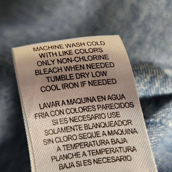 Miley Cyrus Denim Vest Distressed Sz. S Grunge Frayed Med. Wash Sleeveless - Picture 6 of 7